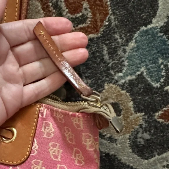 Dooney & Bourke Pink and Tan Tote - Picture 11 of 11